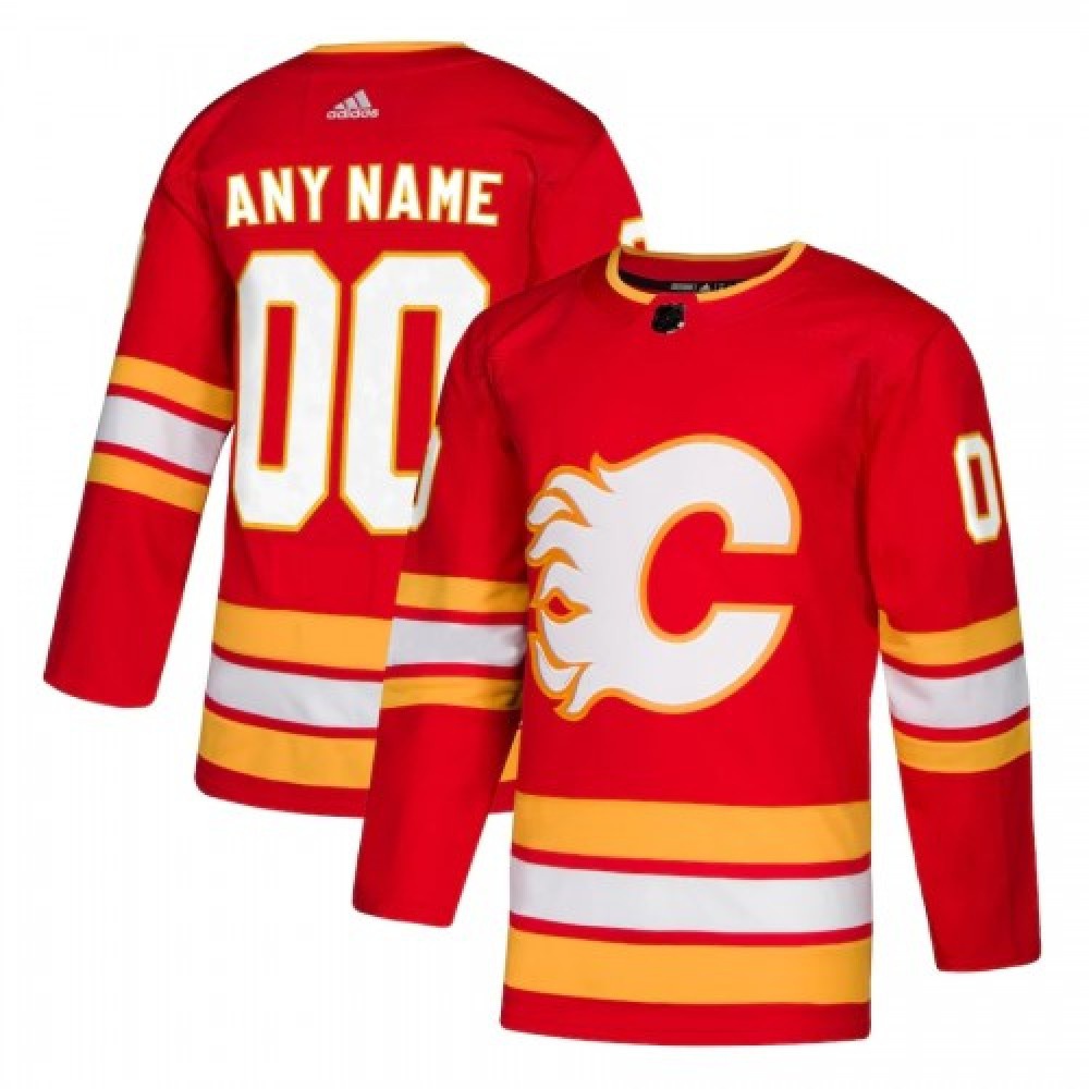 Men's Calgary Flames adidas Red Alternate Authentic Custom Jersey-Pro Kit Vault | Brand New 26/27 Sports Jerseys